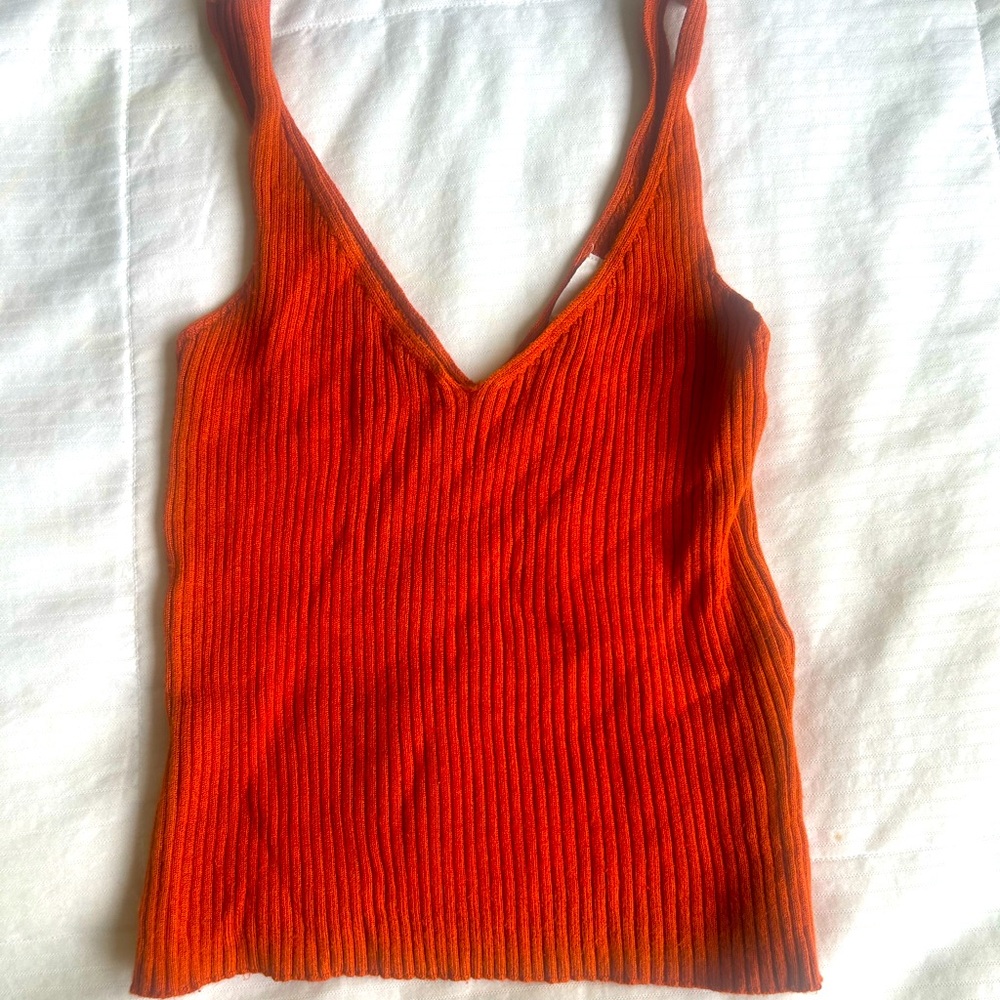 Orange crop top
